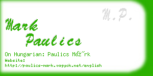 mark paulics business card